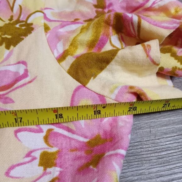 Chadwick's of Boston Floral Midi Dress Yellow/ Pink Size 12 - Picture 10 of 12